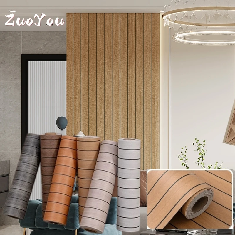 

Imitation Wood Grain Texture Self Adhesive Wallpaper for Wall Waterproof Removable Decorative Wall Panels Sxp Foam Wall Stickers