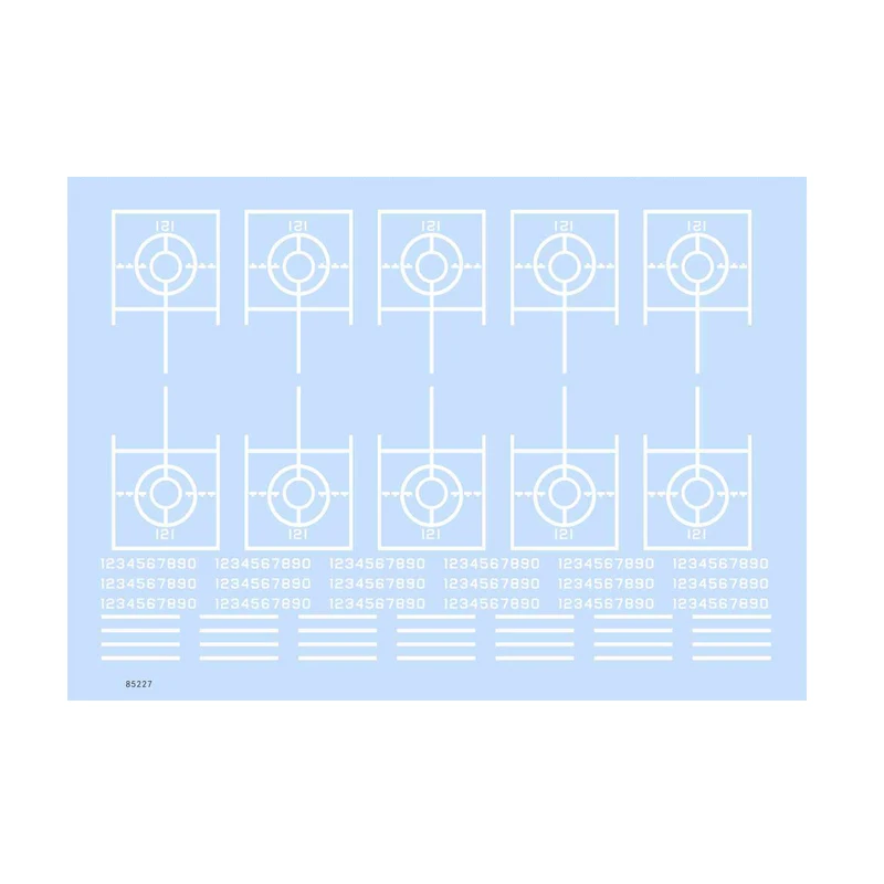 1PCS Helipad Pattern Water Decal/Transfer Sticker for 1:700 Scale Type 052D 173 Warship Model Helicopter Deck Markings Detailing
