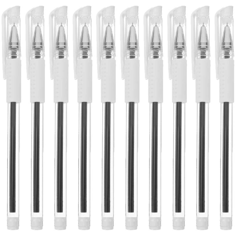 

10pcs Waterproof Marking Pen Skin Tattooing Black Plastic Erasable Portable Positioning Pen For Eyebrows Markers