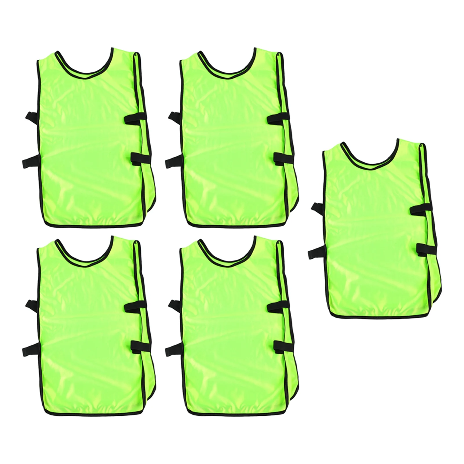 5 stuks kinder trainingsvesten, mouwloze oefenhesjes, ronde hals, teamtanktop voor voetbal, sport, oefenhesjes