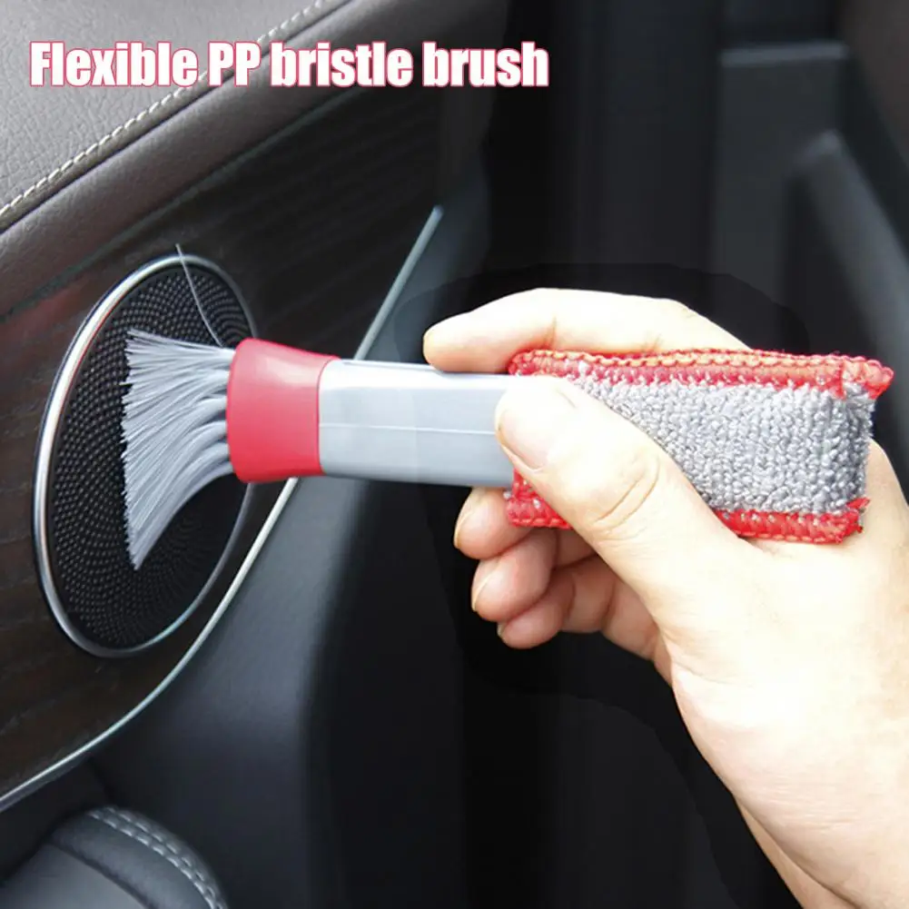 

Car Cleaning Brush Detailing Brush Washable Effective Remove Dust Portable Car Air Vent Double Head Brush Car Wash Tools