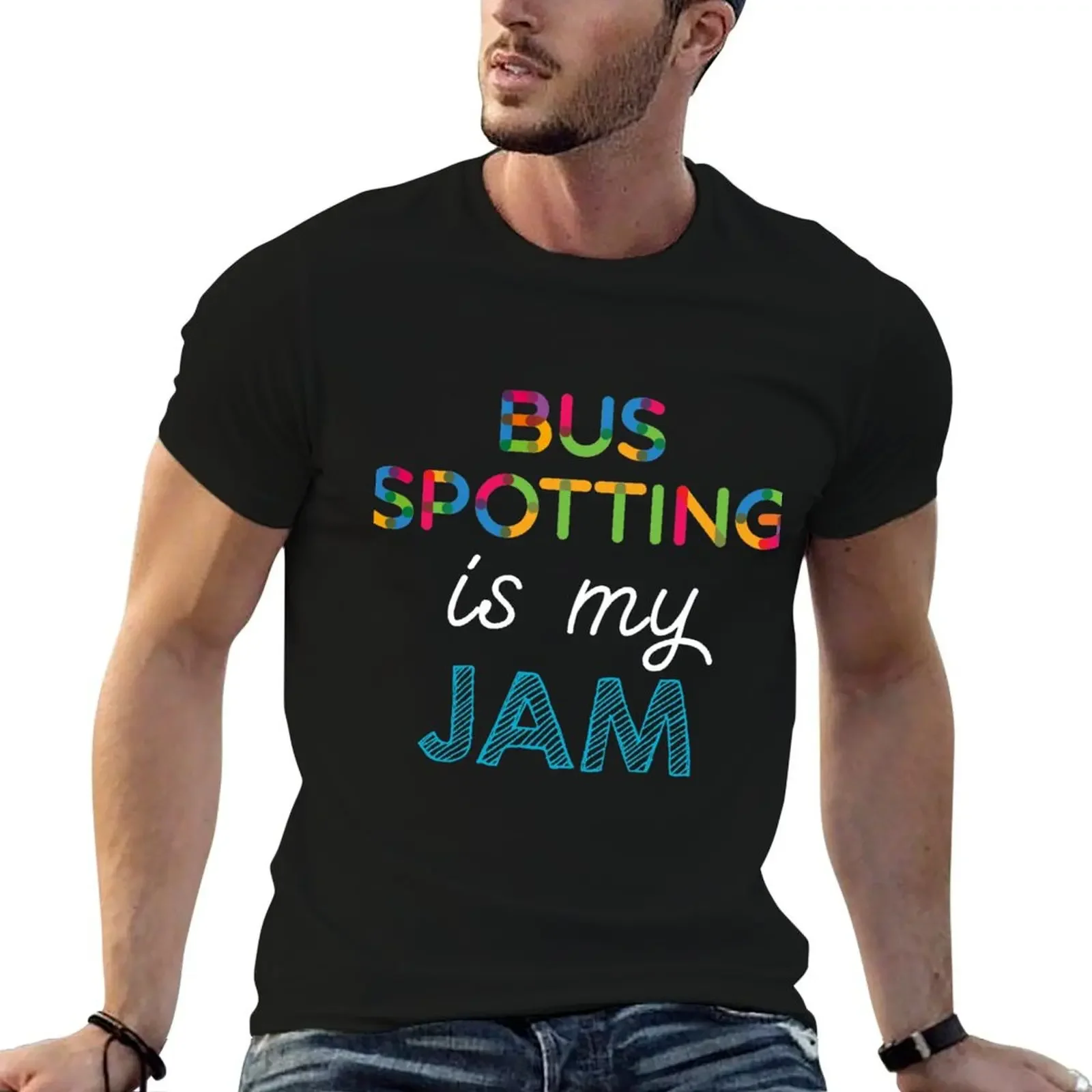 

Bus Spotting is my Jam. Funny Bus Spotting Design T-Shirt anime shirt Anime t-shirt kawaii clothes funny gifts Men's t-shirt