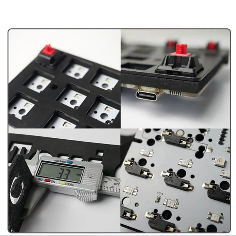 Mute Cotton Silencer Pad Switch Sound Dampeners Sheet Soft Landing Pads Dimple Foam Sponge For Mechanical Keyboard