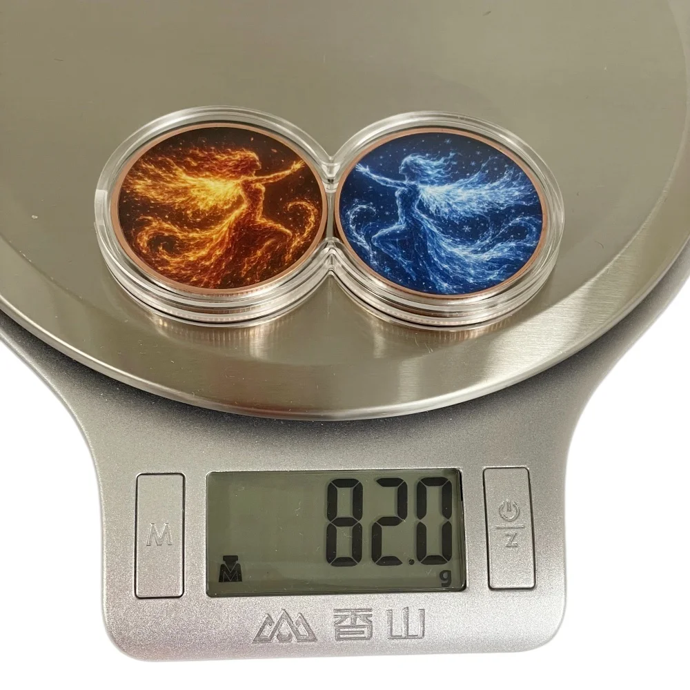Non-magnetic 1oz Wizard Ghosts Skulls .999 Pure Copper Commemorative Infinity Capsule Coins Color Printed Coin Collectible Gift