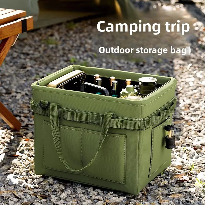 

Сверхмощная складная сумка для инструментов с боковым карманом, органайзер из ткани Оксфорд большой емкости для кемпинга, ремонта автомобилей, строительных работ