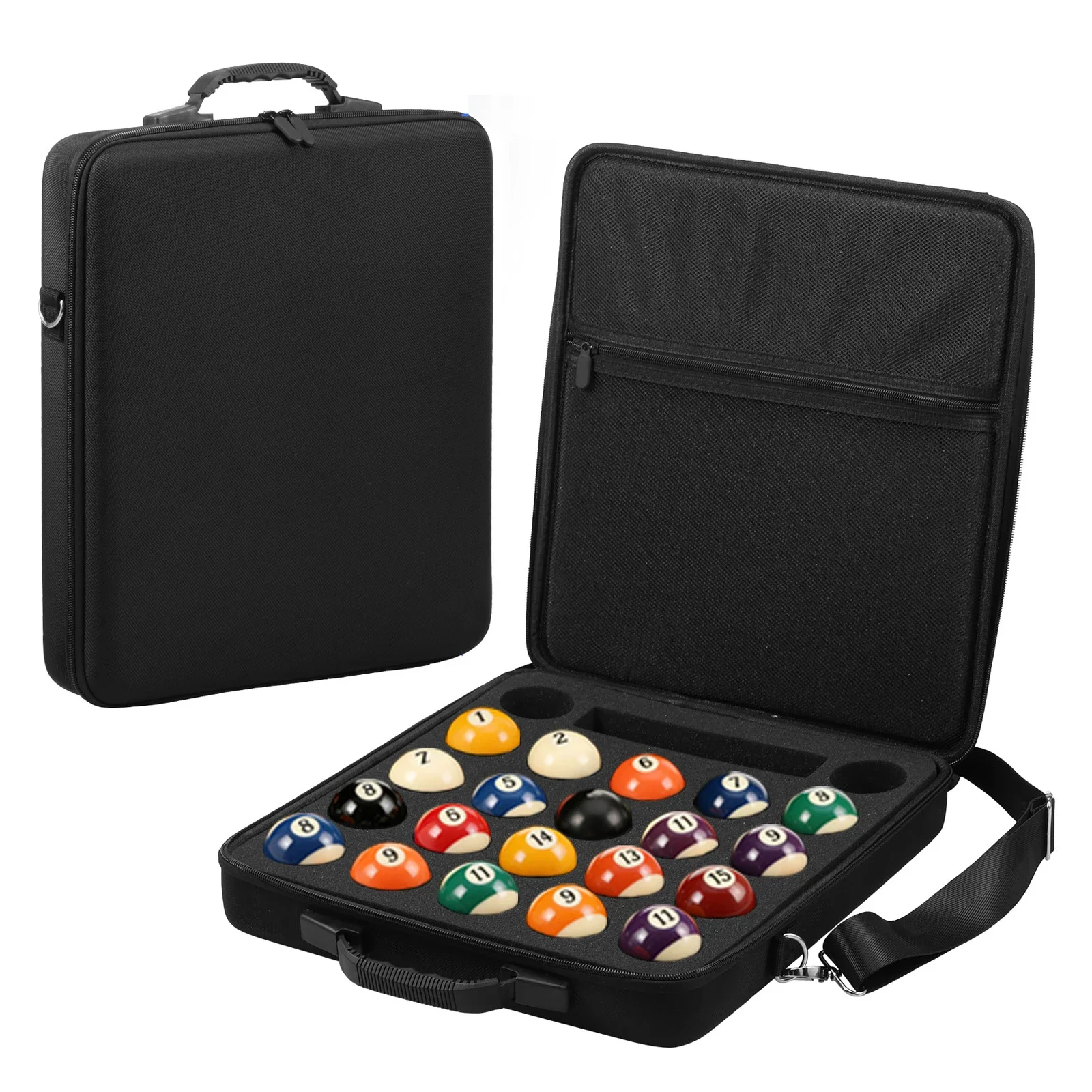 

22 Grids Billiard Balls Bag Travel Pool Ball Storage Box Sponge Padded Waterproof Portable SnookerBilliard Organizer Accessories
