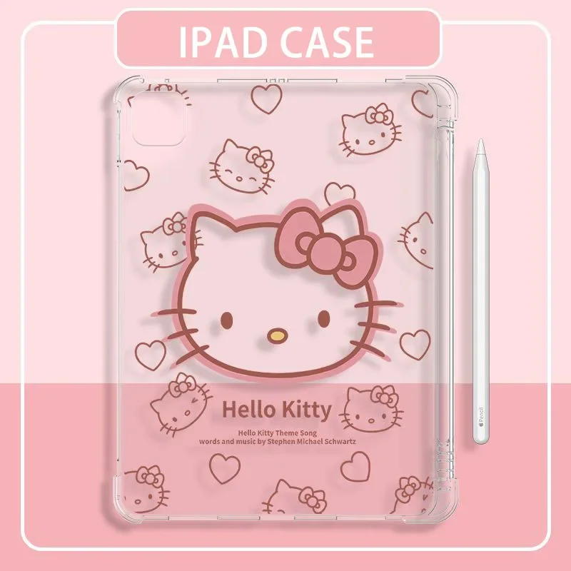 

Kawaii Hello Kitty Case For iPad 10th Generation Case Air 6 11 2024 8th 9th 7th 10.2 for iPad Pro 12.9 Air 5 4 3 Mini 4 5 Cover