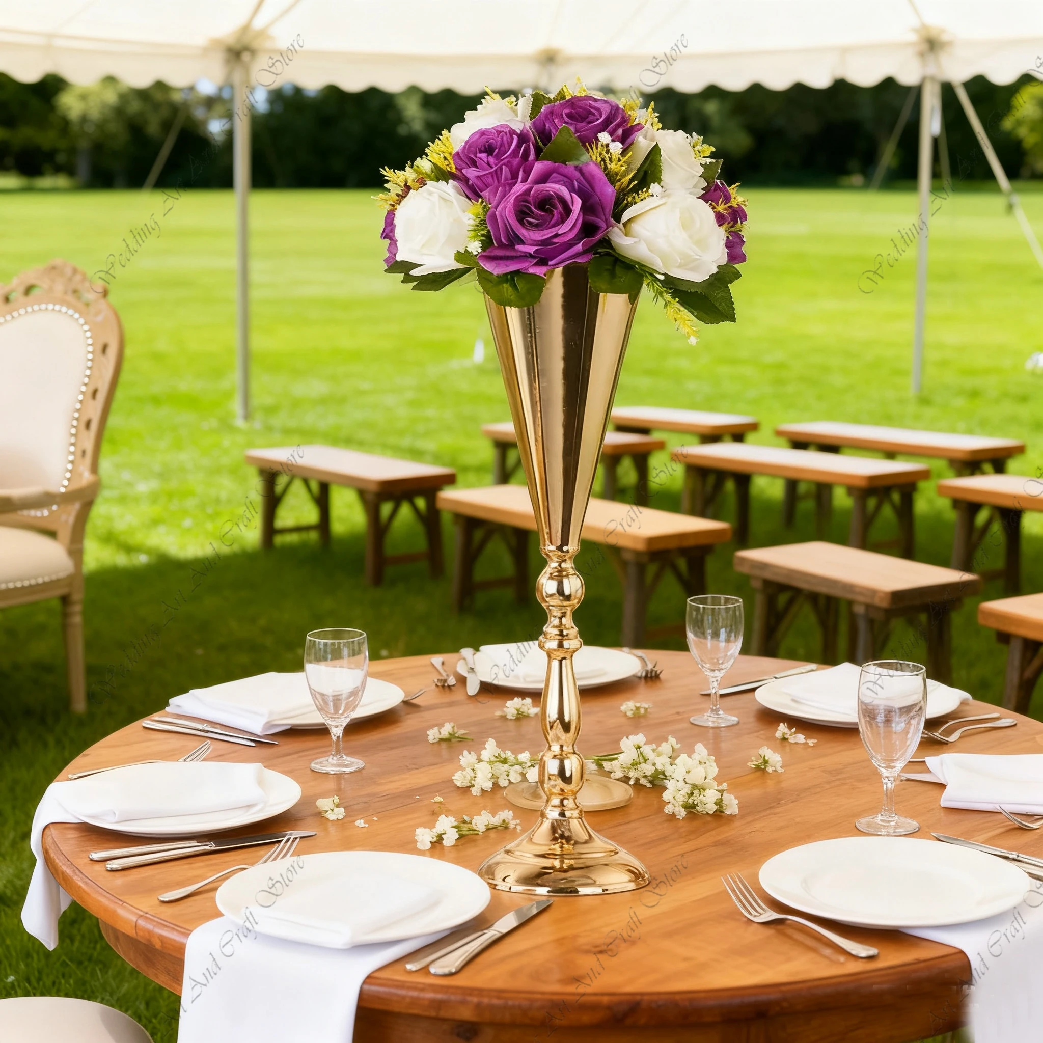 

10 шт., 30-65 см, ваза для цветочной трубы, настольный реквизит для свадебного стола, дорожный свинцовый центральный элемент для свадьбы, вечеринки, дня рождения, ivy314