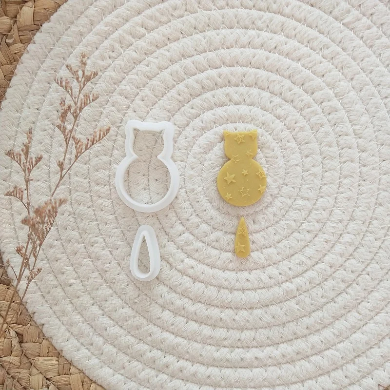 New Earrings Polymer Clay Molds Snake/Cat/Butterfly/Fox Soft Pottery Clay Cutters DIY Earring Jewelry Pendant Making Clay Tools