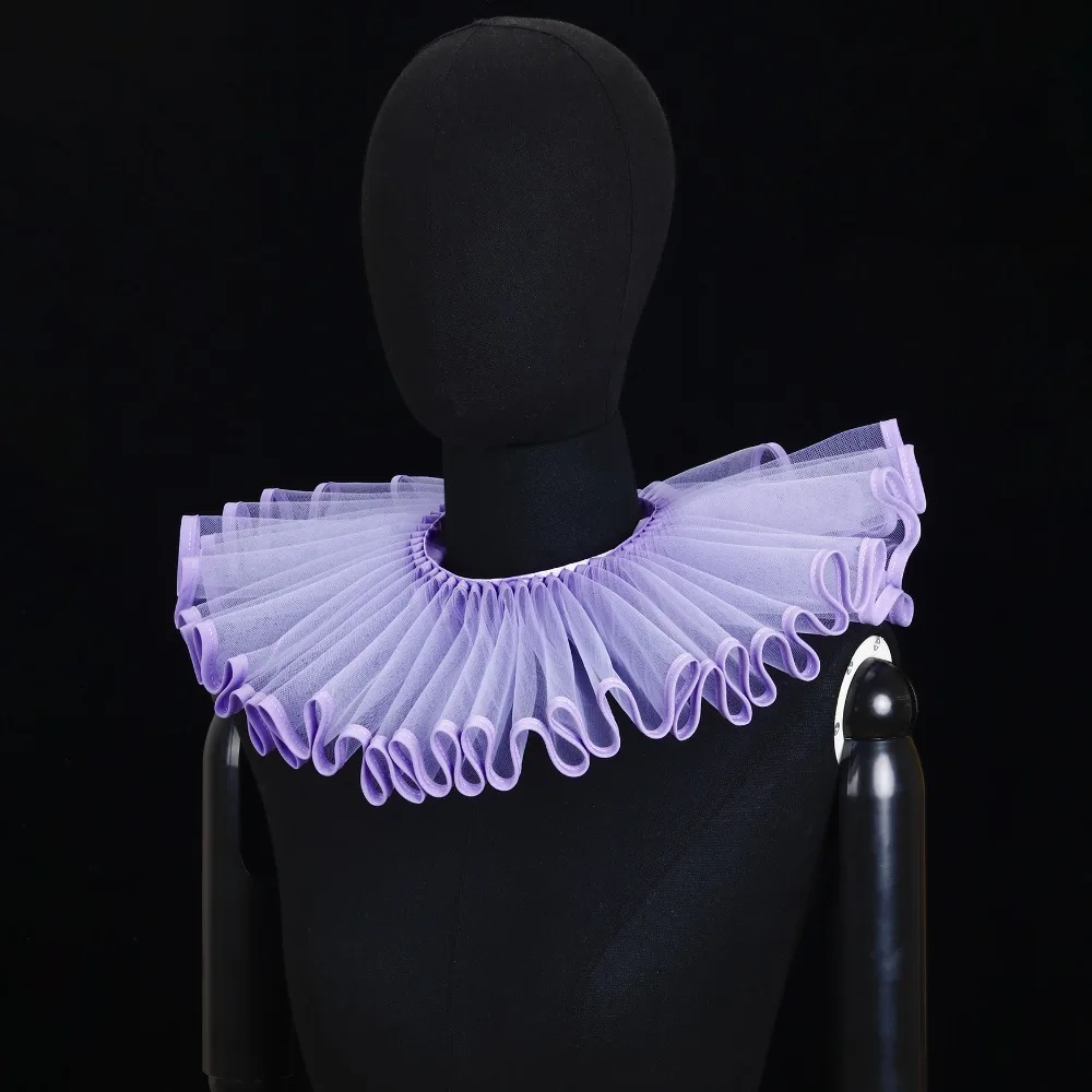 Detachable Shakespeare Neck Ruffled Collar Elegant Victorian Costume Renaissance False Collar Vintage