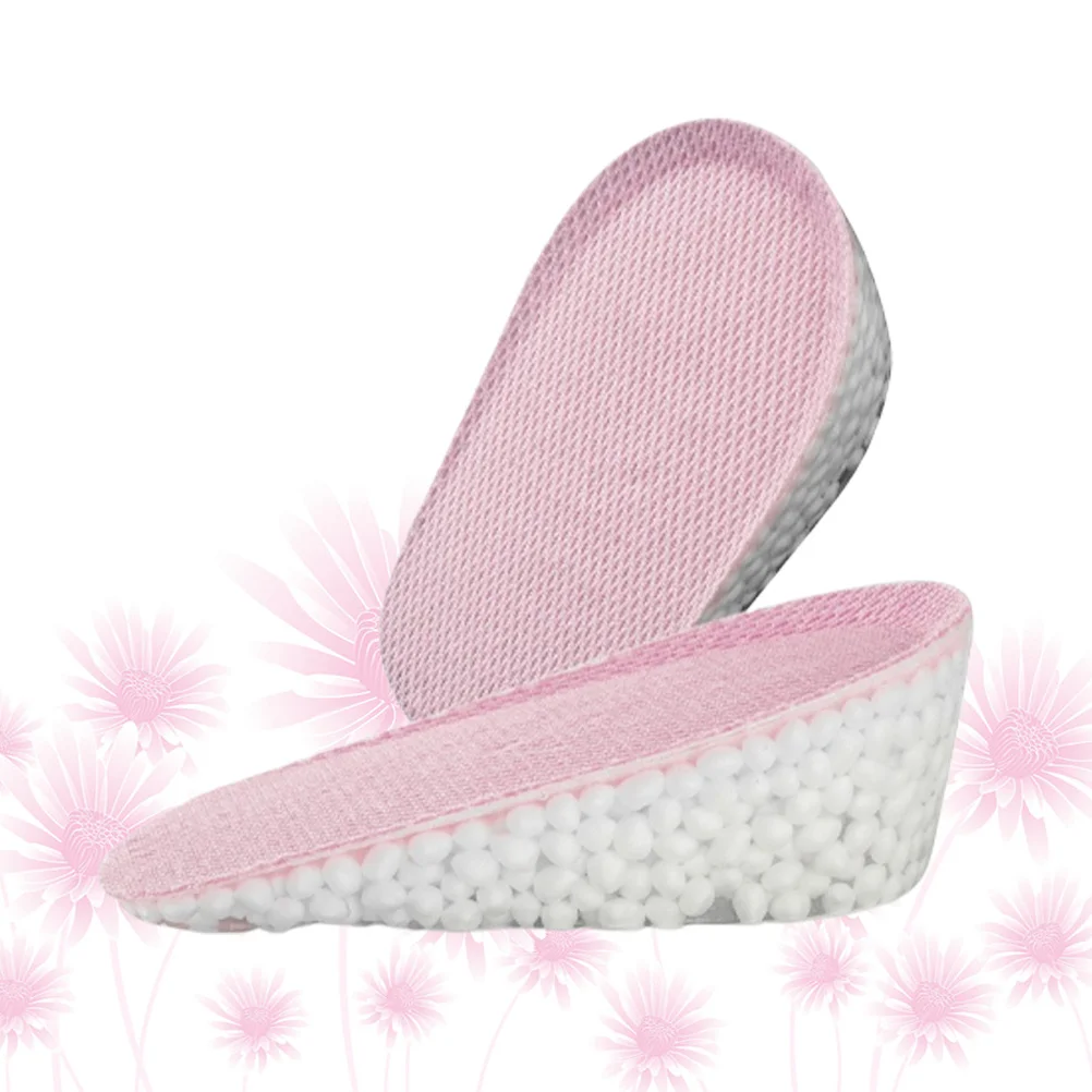 

1 Pair 3.5Cm Women'S Heightening Insole Tpu Anti-Slip Shoe Lift Half Insoles For Shoes Pad Pink Silicone Insole Foot Care Tool