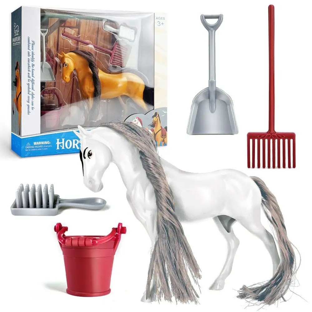 Stylish Educational Ranch Horse Model Realistic DIY Horse Toys Learning Farm Animal Collection Birthday Gifts
