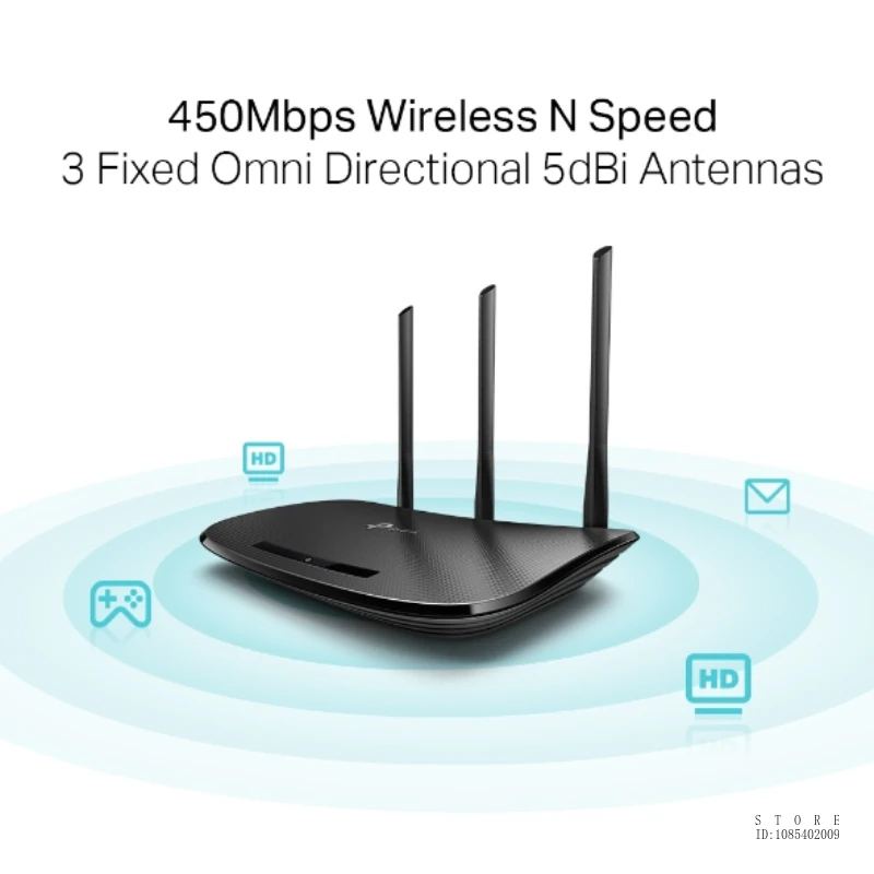 TP-LINK TL-WR940N 450Mbps Wireless N Router,Wi-Fi 4 IEEE 802.11n/b/g 2.4 GHz,1× 10/100 Mbps WAN Port 4× 10/100 Mbps LAN Ports