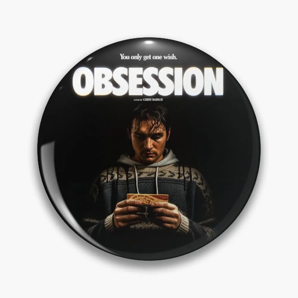 obsession movie Pin Holographic Star Heart Pin Brooches Laminated Button Fashion Accessory