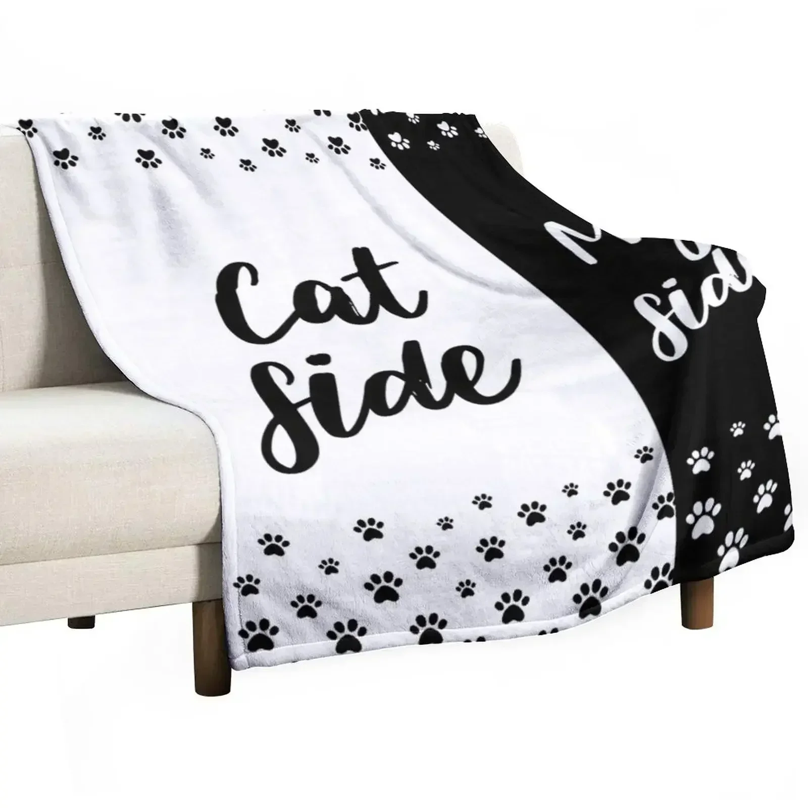 Cat Side My Side Funny Cat Owner Bedding Throw Blanket Kid'S Hair For Sofa Thin For Baby Sofa Blankets