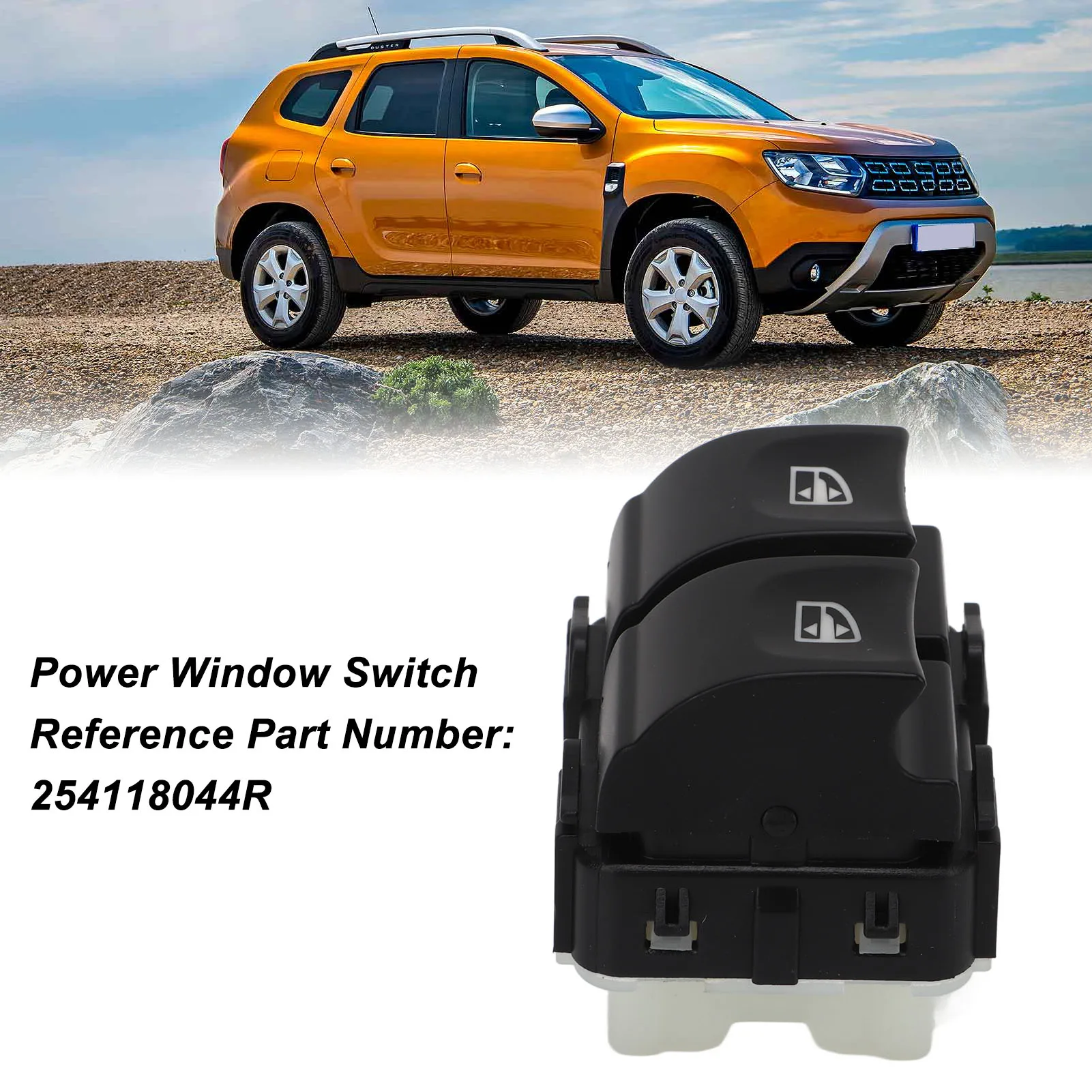 Power Window Switch 254118044R Compact Sensitive Response Comfortable Touch Replacement for CLIO MK 4 2013‑2017