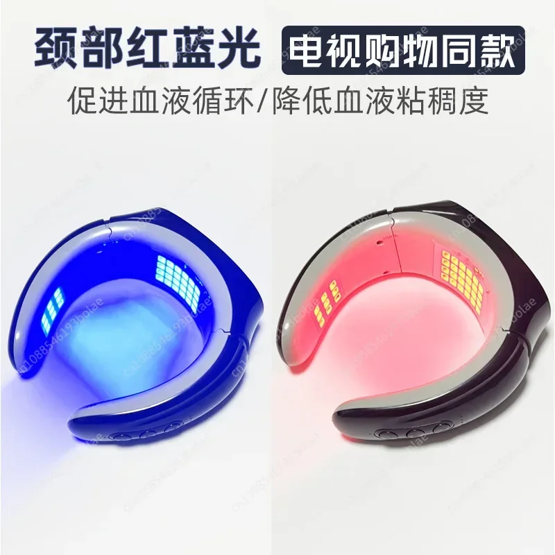 Red and Blue Light Neck Light Moxibustion Instrument Massager 650 Nm Red Light