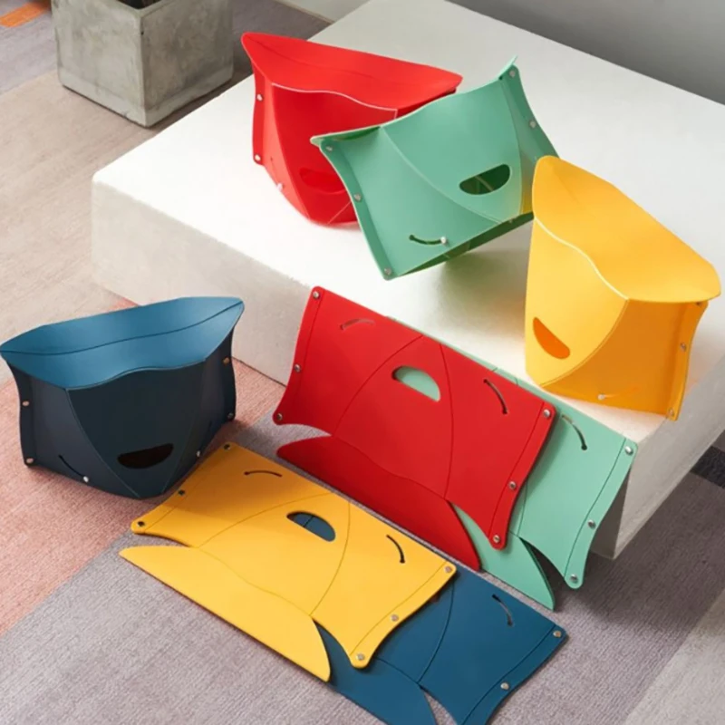 Multifunctional Folding Stool Storage Bag Chair Portable Outdoor Seat with Handle Heavy Duty 80KG Capacity Camping Stool