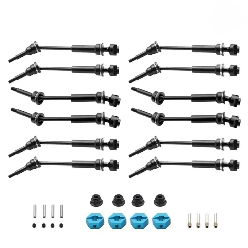 

2Pcs Steel Front And Rear Drive Shaft CVD For 1/10 trxs Slash Rustler Stampede Hoss 4X4 RC Car Upgrades Spare Parts