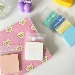 50 Pcs/pack Solid Color Sticky Notes Memo Pad Diary Stationery Flakes Scrapbook Decorative Transparent N Times Sticky