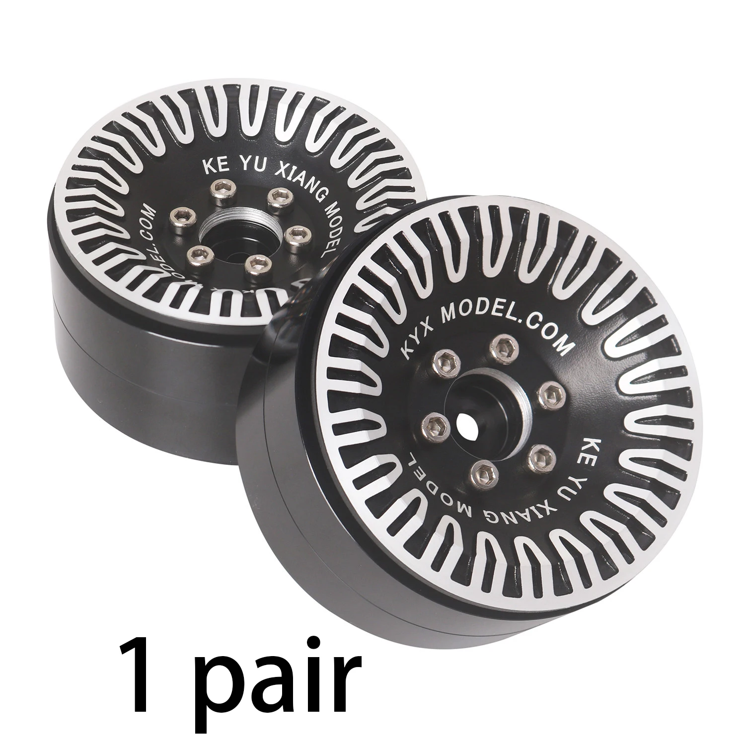 KYX simulation model car aluminum alloy 1.9 wheel hub Capra TRX-4 scx10iii tire clamping metal wheel accessory