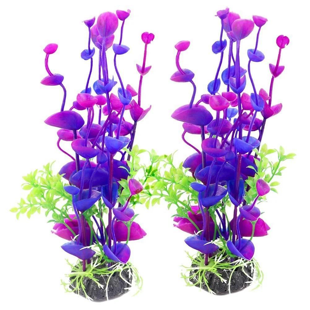 

Plastic Water Grass Artificial Aquarium Plants Fish Tank Decoration Fake Plants Underwater Ornament Steady Base No Toxic