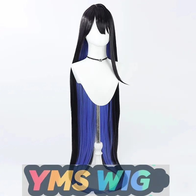 [YMS WIG] Blue File Seven Gods Rin Cos Wig Extended Two-Color Long Straight Hair Simulation Scalp