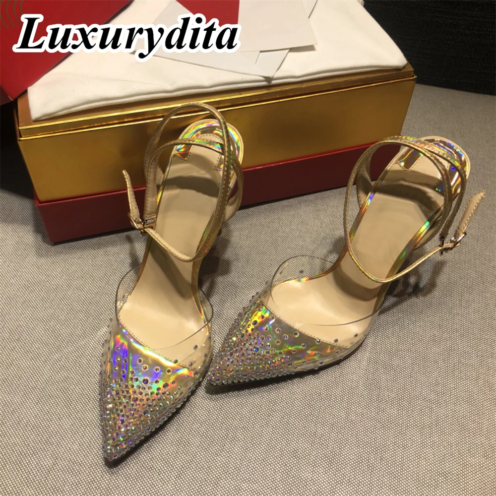 

Top Quality Womens High Heels 0-12cm Luxury Fashion Ladies Sandals Designer Classic Red Heel Real Leather sole Mules Shoes 1534
