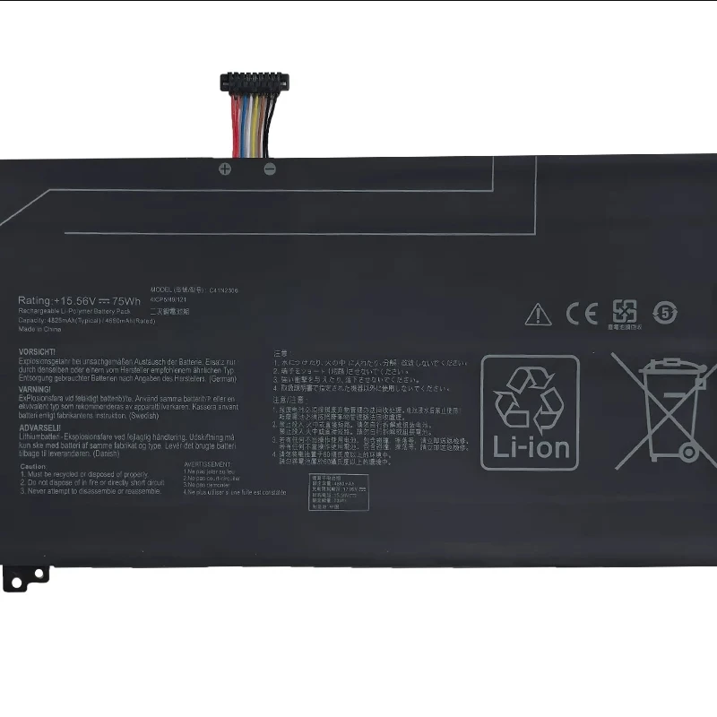 CP Laptop Battery C41N2306 0B200-04510000 15.56V/75Wh/4825mAh For Zenbook Duo OLED UX8406C UX8406CA UX8406M UX8406MA Series