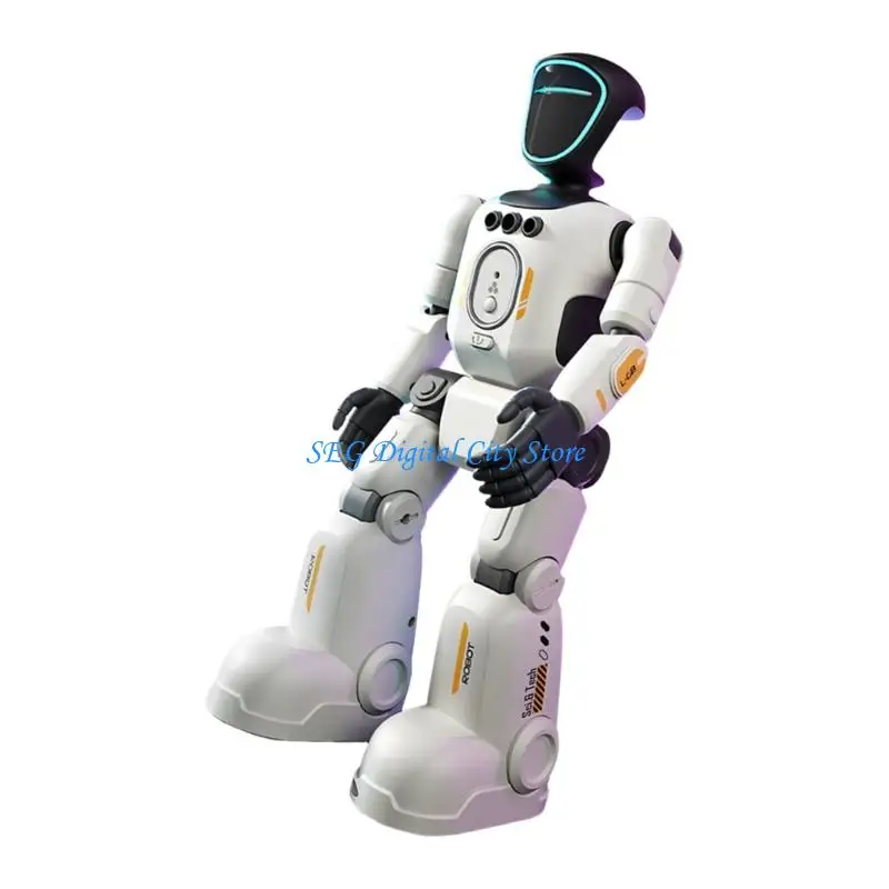 U75B LED Face Light Robot Toy for Kids, Gesture Guidance, Voice Record Feature, Dancing Music Play, Programmable Motion and