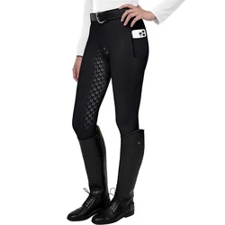 2024 New Sports collant da equitazione a sedile intero da donna Active Silicon Grip calzamaglia da equitazione pantaloni da equitazione