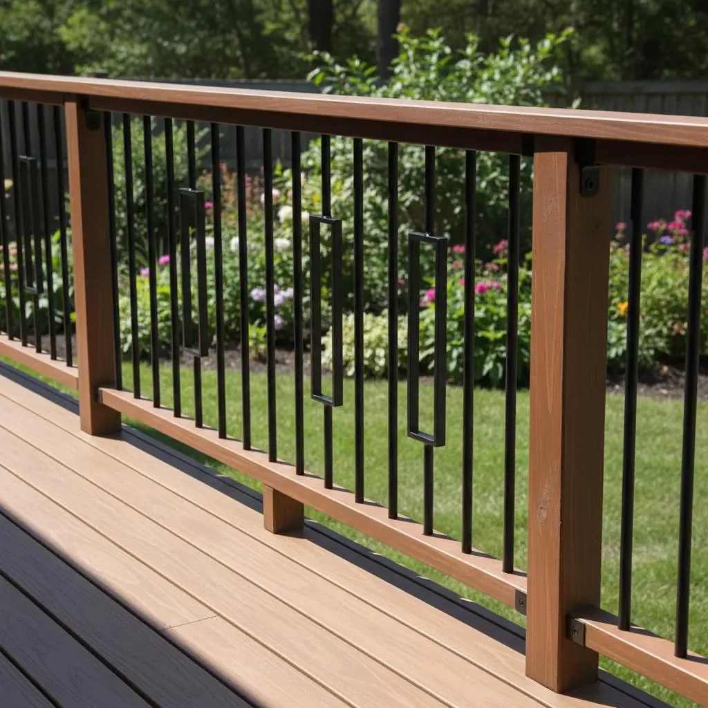 

Staircase Pickets 44"x0.5" For Porch Deck Stair, Metal Railing Connectors Iron Spindles Screw Fasteners Matte Black Finish Wo