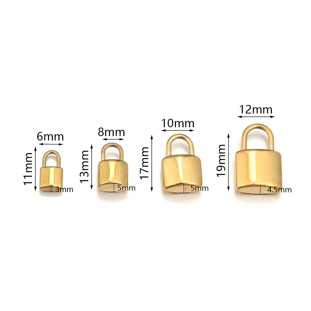 2pcs/lot Stainless Steel Lock Charm Fit Necklace Bracelet Padlock DIY Jewelry Making Necklace Bracelet Fittings Bulk