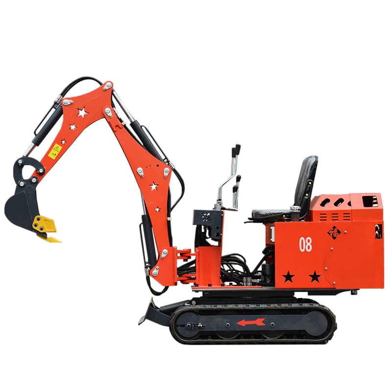 Mini excavadora personalizada, motor diésel de 0,8 toneladas, granja, jardín, mini máquina ensacadora usada, entrega rápida, ensacadora pequeña agrícola