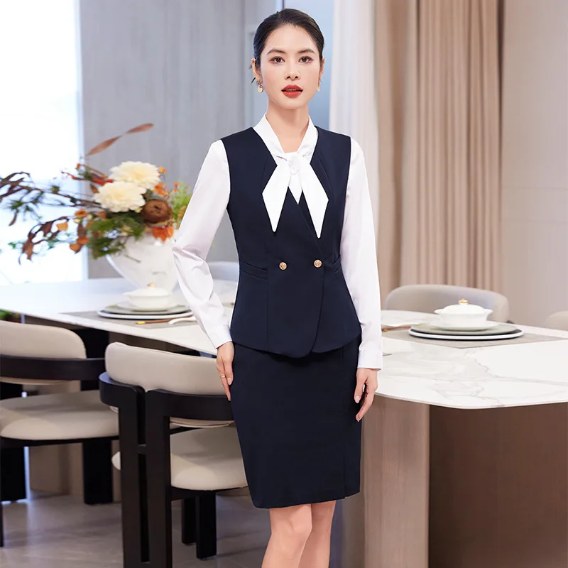 

Professional Suit Set for Women New Spring and Autumn Fashionable Gray Blazer for LadiesOLSuit Vest Formal Workwear