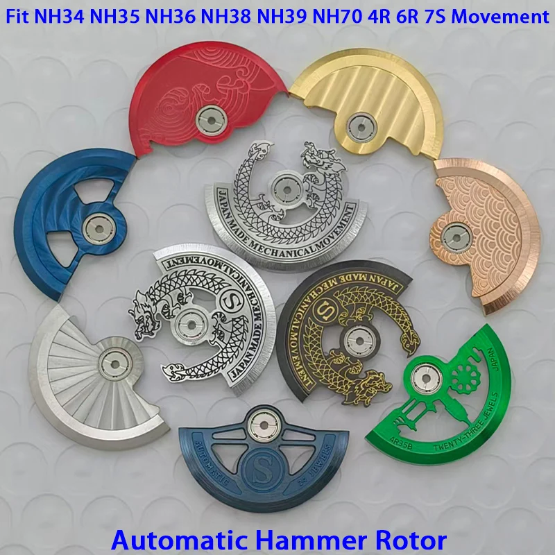 

NH35 NH36 Watch Movement Rotor Oscillating Weight Rotor Fits NH34 NH38 NH39 4R 6R 7S26 Movement SKX007 Watch Repair Rotor Parts