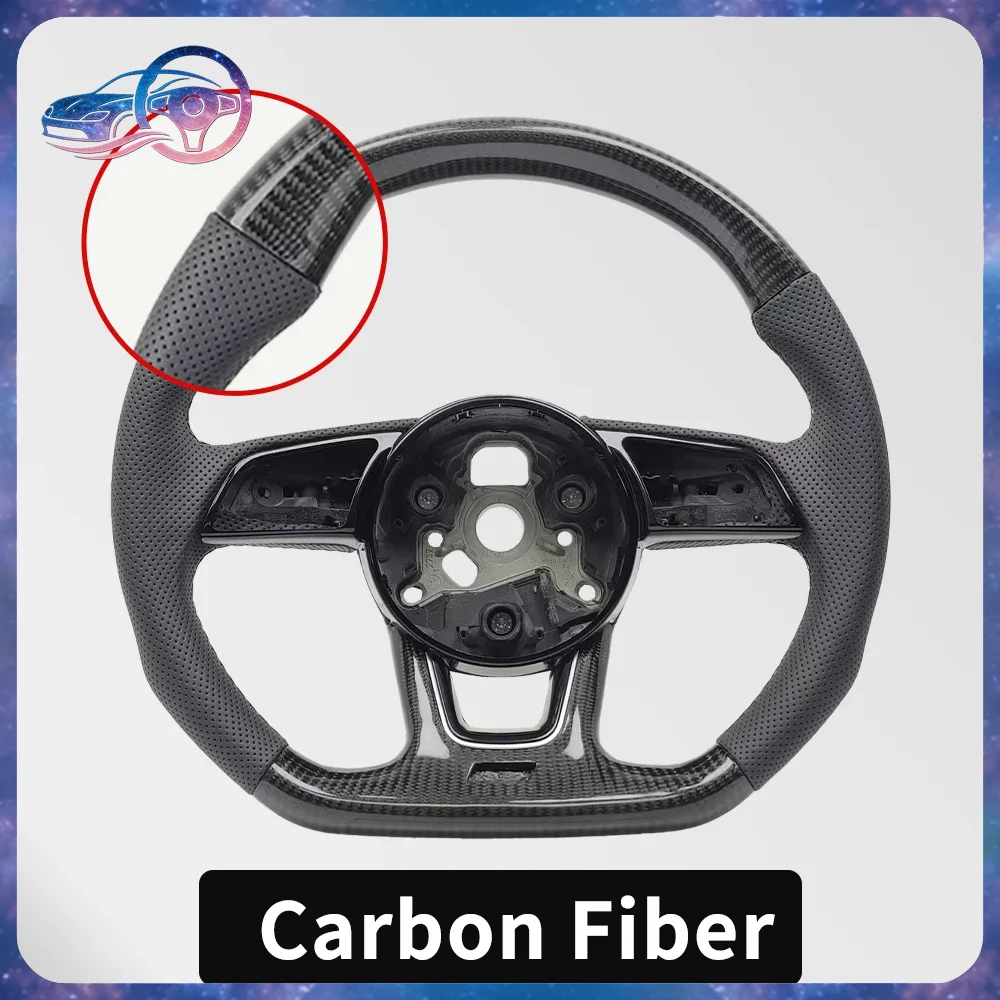 Customized Lenkrad For Audi A3 A4 B9 A5 S3 S4 S5 2017-2020 Auto Zubehor Real Carbon Upgraded Flat-bottom Accessories