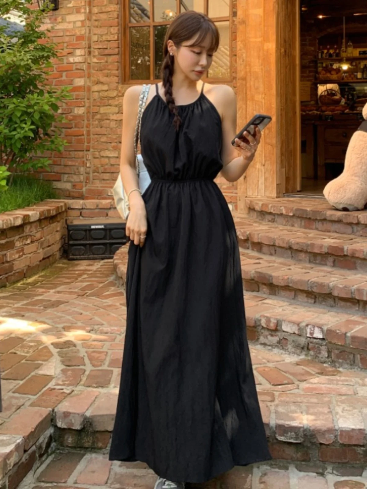 Chique zomer casual eenvoudig ontwerp uitgehold bal taille cinched Svel Neline Dr damesvest Dr Koreaanse Sle...