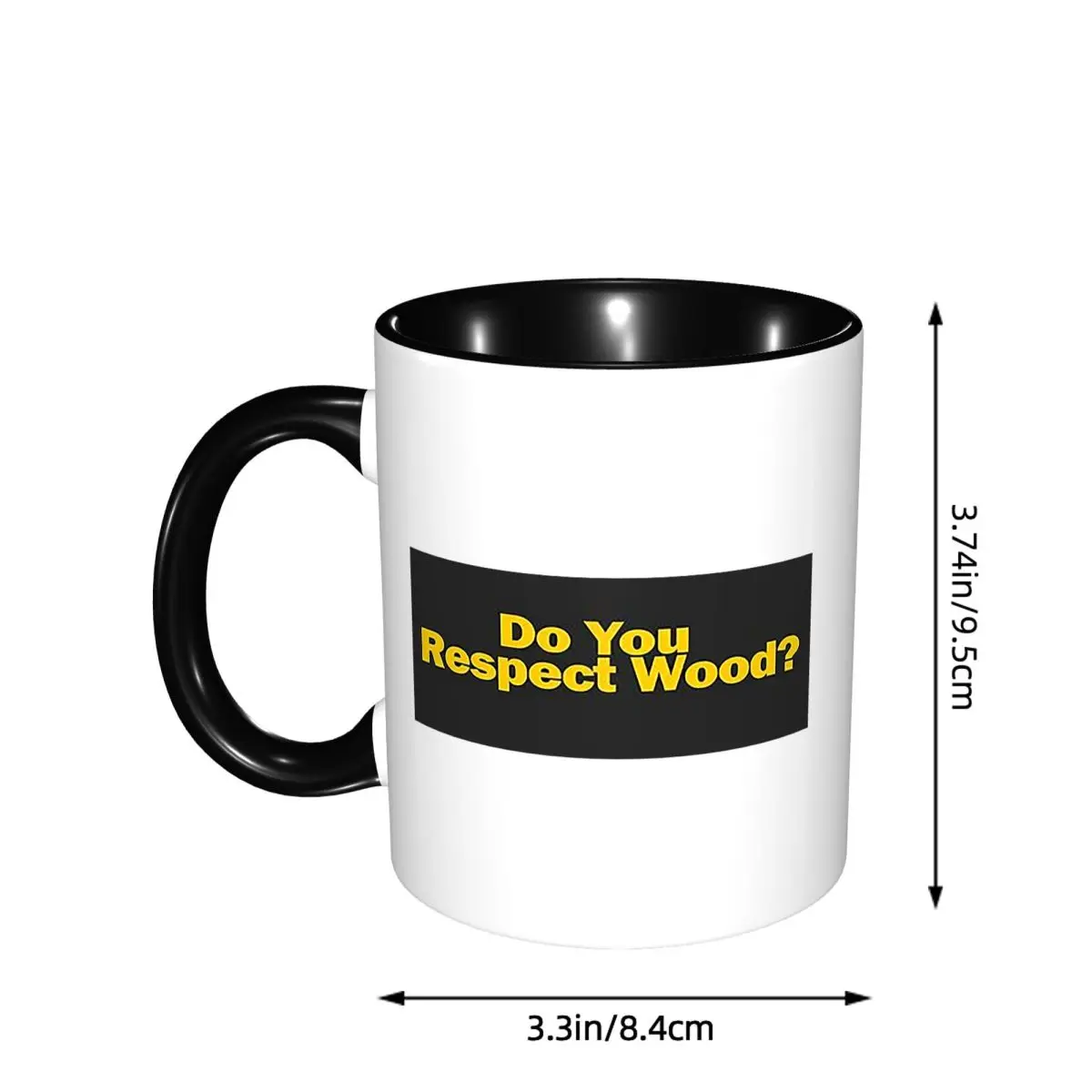Do You Respect Wood Mug Funny Ceramic Coffee Cups Tea Mugs Milk Cup Drinkware Gift for Woman Man