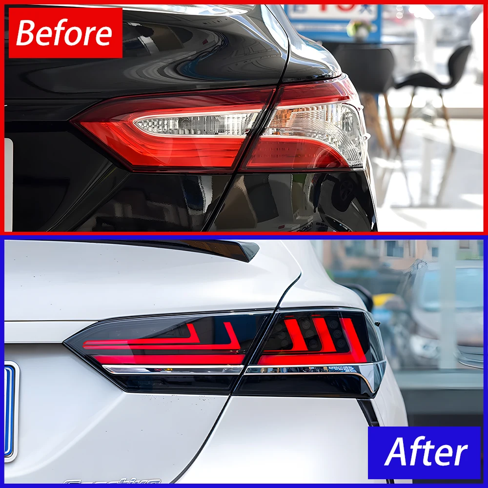 For 8th Toyota Camry 2018-2023 Modified LED LS Styling Streamer Turn Signal Car Taillights Assembly Auto Back Lamps Accessories