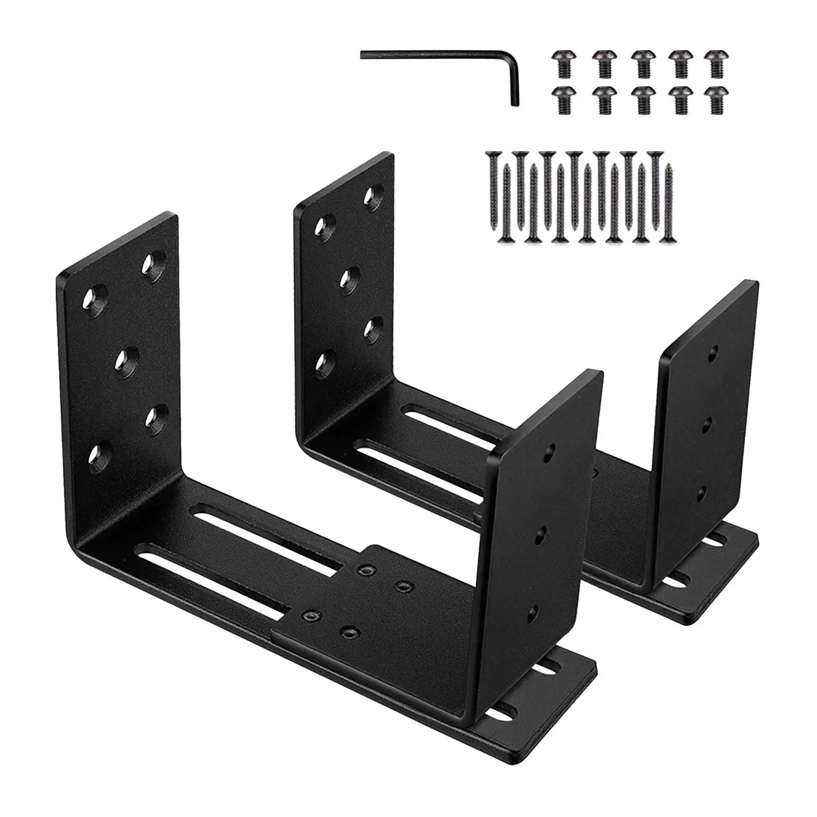 2x Door Barrier Bracket Heavy Duty Install in Minutes Carbon Steel U Bracket for