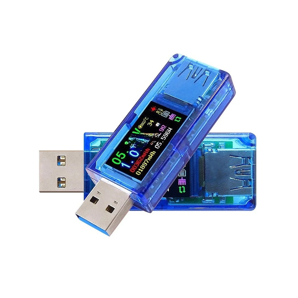 

Digital USB Tester with 096 Inch Color Display for Voltage Current Power Measurement High for Battery Capacity Testing