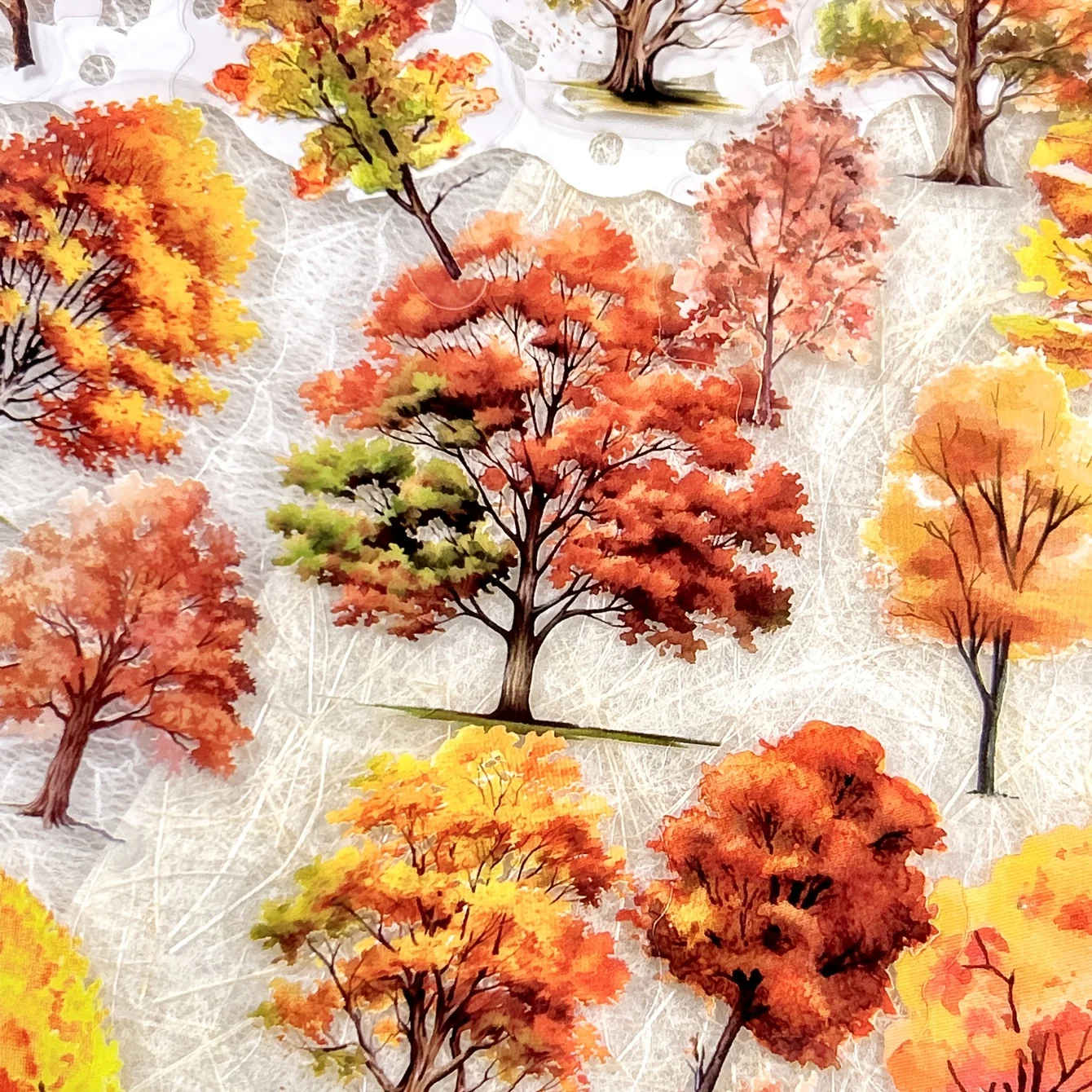 JIANQI 40 قطعة/الحزمة العديد من مواد الأشجار ملصقات أربعة الموسم ديكور DIY بها بنفسك حساب اليد مذكرات سكرابوكينغ ألبوم ملصقات الحرفية