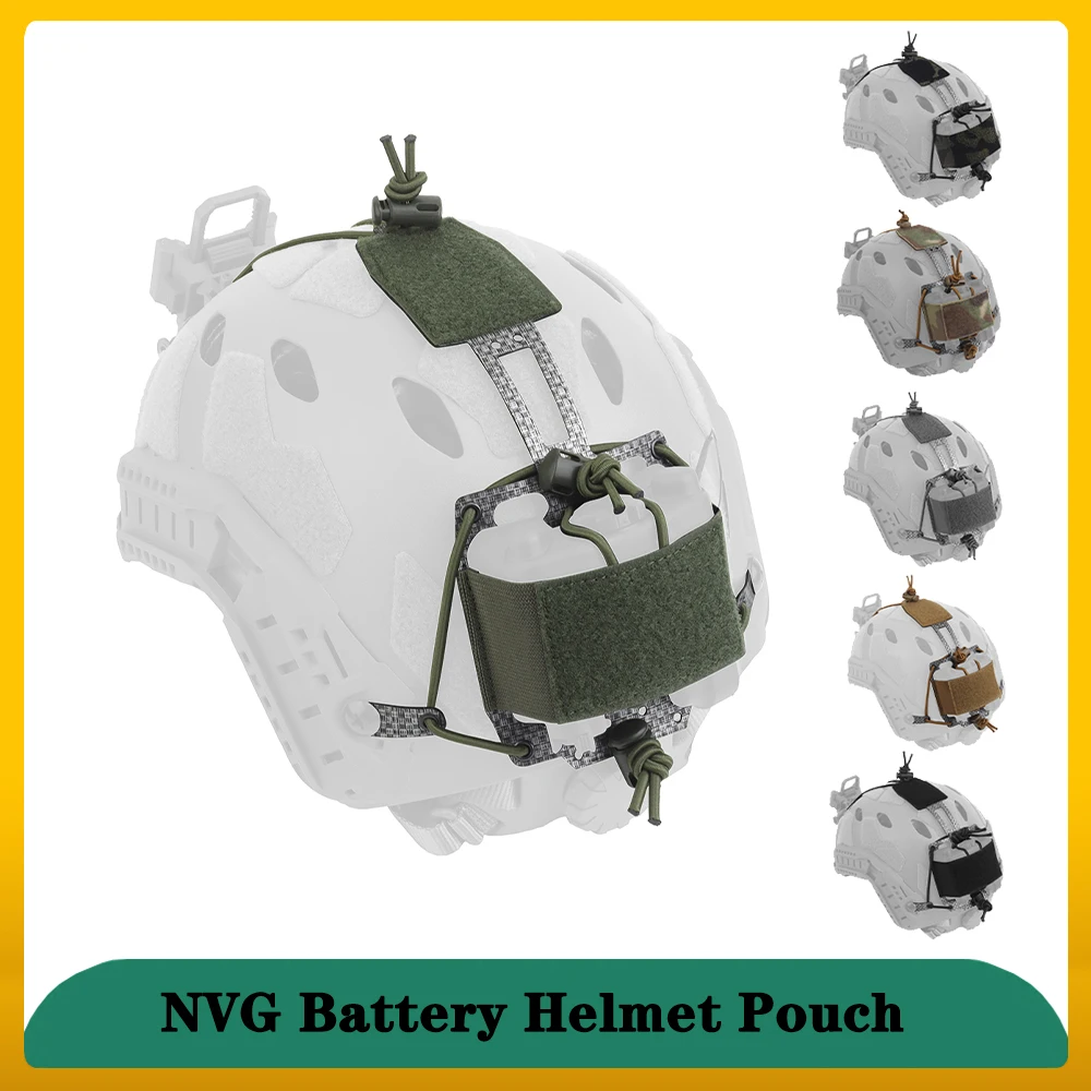 Tactical Helmet NVG Battery Pouch, Hook & Loop Weight Bag for PVS-31 Battery Box, Airsoft Fast Helmet