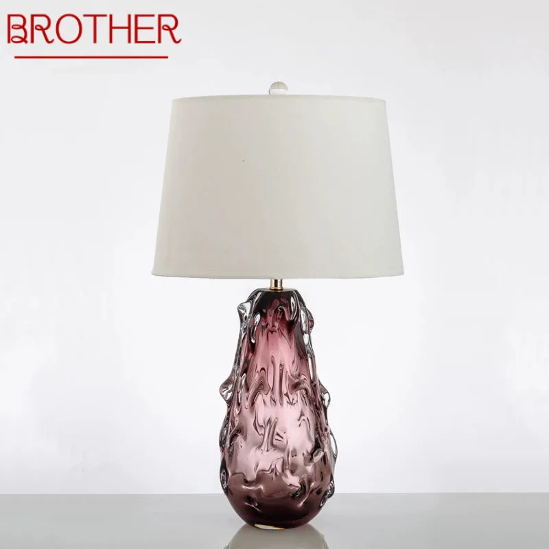 

BROTHER Nordic Glaze Table Lamp Modern Art Iiving Room Bedroom Study Hotel LED Personality Originality Desk Light