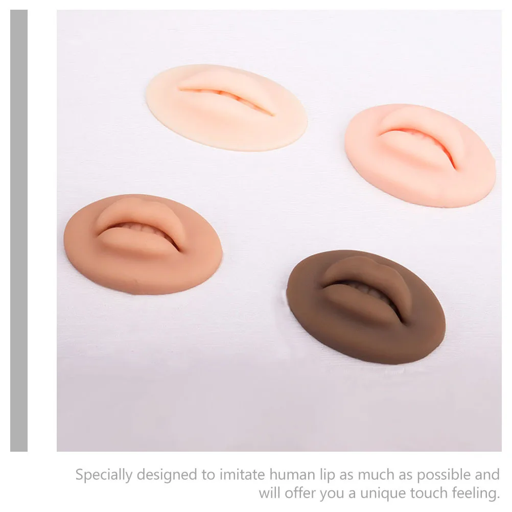 

Набор из 3 реалистичных силиконовых 3D-моделей губ для практики татуажа, портативные искусственные губы для начинающих мастеров, для макияжа и перманентного макияжа бровей