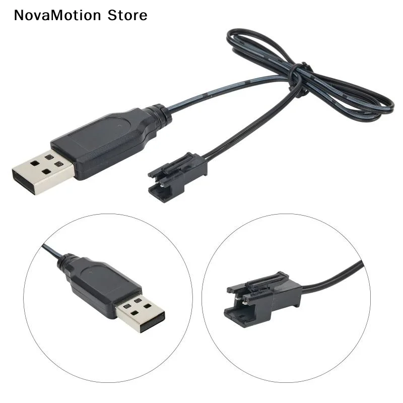 [NM]1Pcs RC USB Charger Cable For 3.7V Lithium Battery SM 2P Charging Cable For Car Aircraft Helicopter Toys Accessories[NM]
