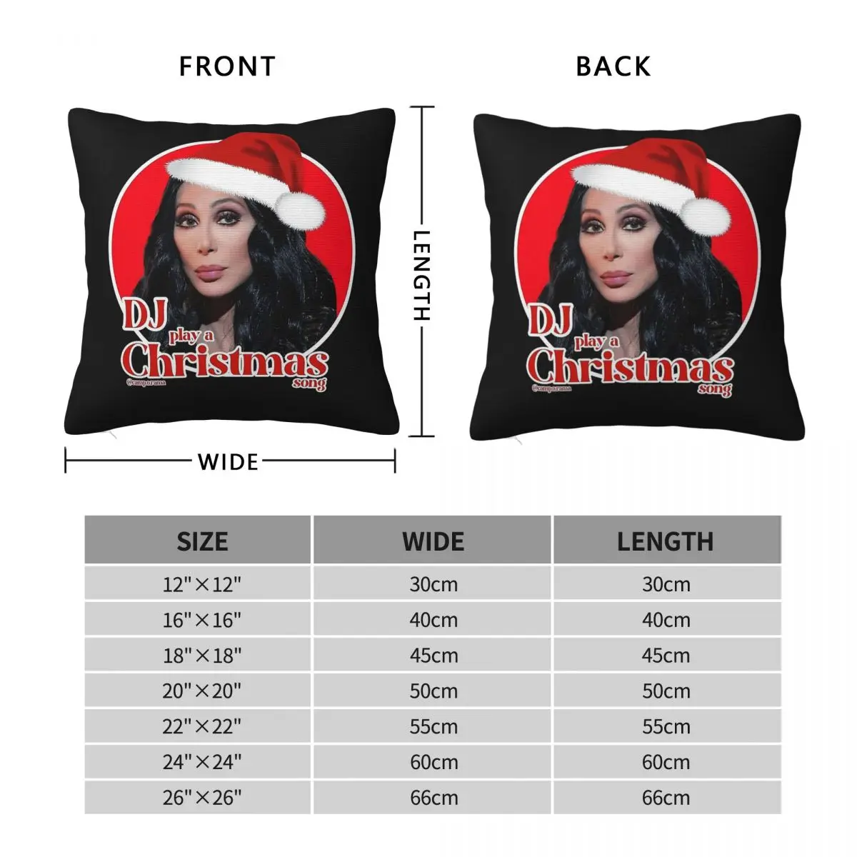 Christmas Album By Cher Pillowcase Polyester Linen Velvet Printed Zip Decor Throw Pillow Case Bed Cushion Cover