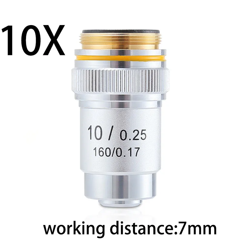 4X 10X 20X 40X 60X 100X Achromatic Objective Lens 195 mm Conjugate Distance Tube Length 160 mm Biological Microscope Objective