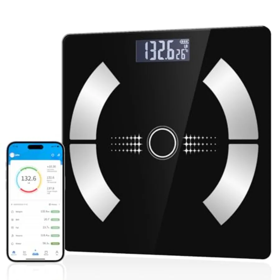 

Body Fat Scale Smart Weight Scale Digital Bathroom Scale with Bluetooth functionality Capable of Analyzing Body Fat Muscle Mass